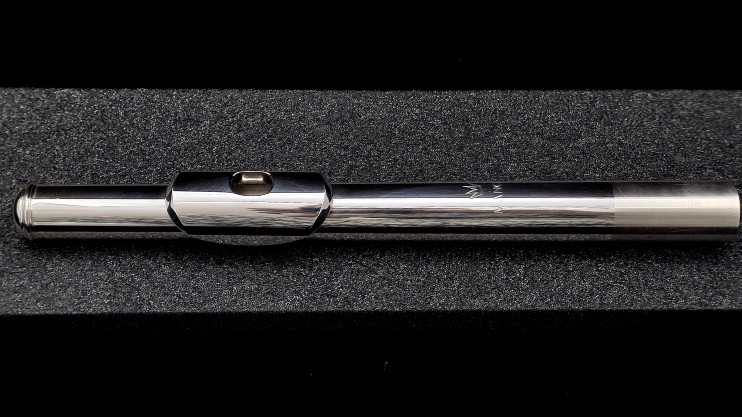 Головка серебряная для флейты Mancke с платиновым райзером 