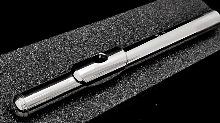 Головка серебряная для флейты Mancke с платиновым райзером 