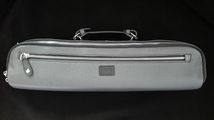Чехол кожаный для флейты SoloWay (Серый)
