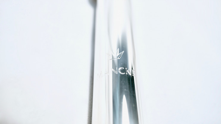 Головка серебряная для флейты Mancke с губками из чёрного дерева и 14К райзером