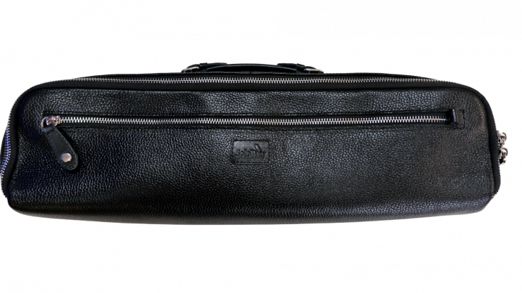 Чехол большой кожаный для флейты SoloWay, подходит для кейса BAM 