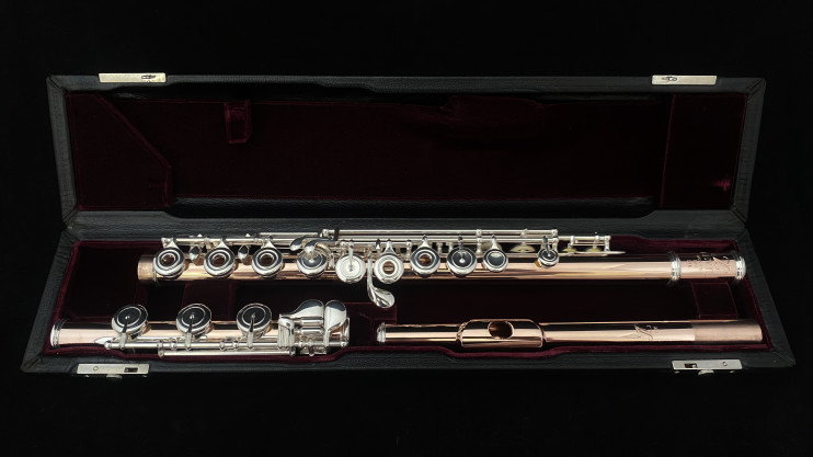 Флейта LEVIT мастеровая, золото 14К, серебряная механика 