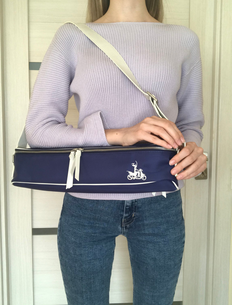 Чехол-сумка для флейты Fluterscooter (Campus collection) синий/белый