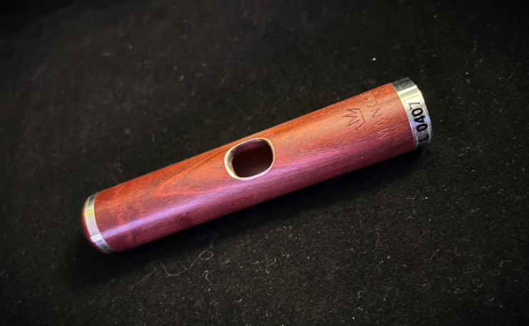 Головка для флейты-пикколо Mancke Pink Ivory wood, 14K gold riser, "Medium", reform/wave