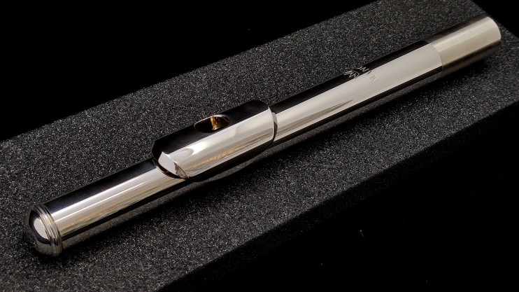 Головка серебряная для флейты Mancke с 18К золотым райзером