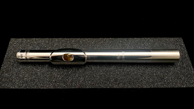 Головка серебряная для флейты Mancke с 18К золотым райзером