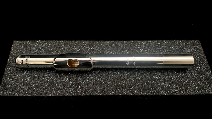 Головка серебряная для флейты Mancke с 21,5К золотым райзером