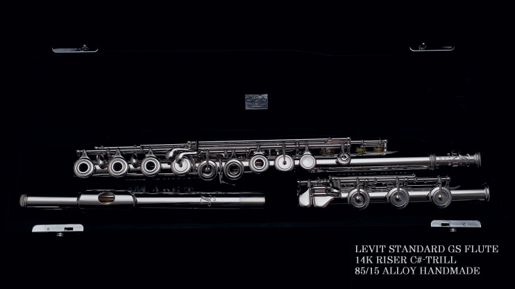 Флейта LEVIT Standard 85/15 alloy мастеровая с 14К gold райзером