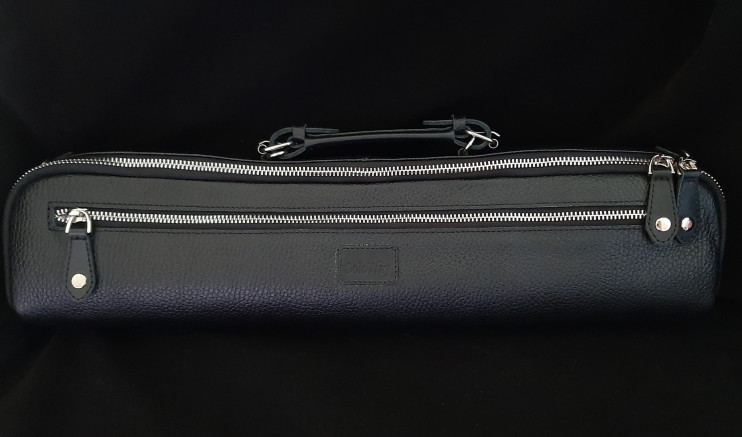 Чехол кожаный для флейты SoloWay колено Си (чёрный)