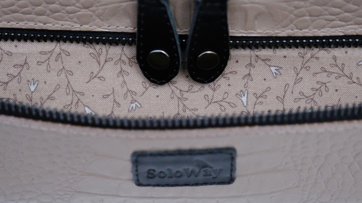 Чехол кожаный для флейты SoloWay (Бежевый)