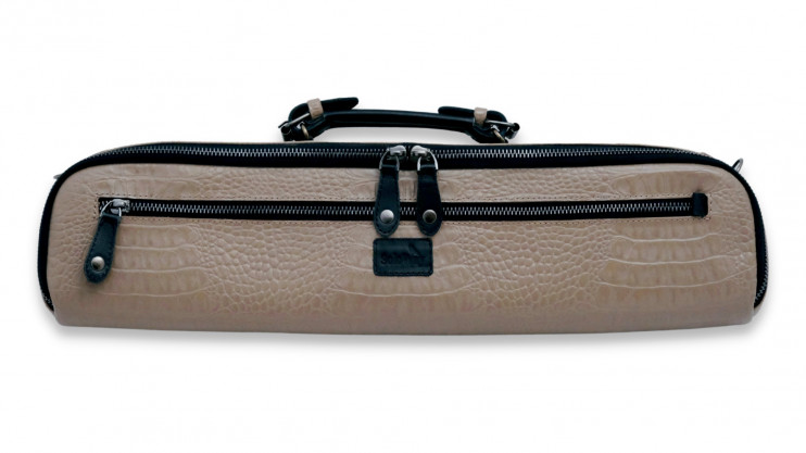 Чехол кожаный для флейты SoloWay (Бежевый)