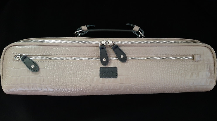 Чехол кожаный для флейты SoloWay (Бежевый)